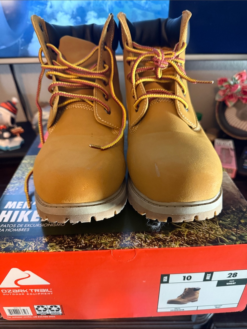 Ozark Trail Wheat/Tan Men's Lace-Up Work Boots